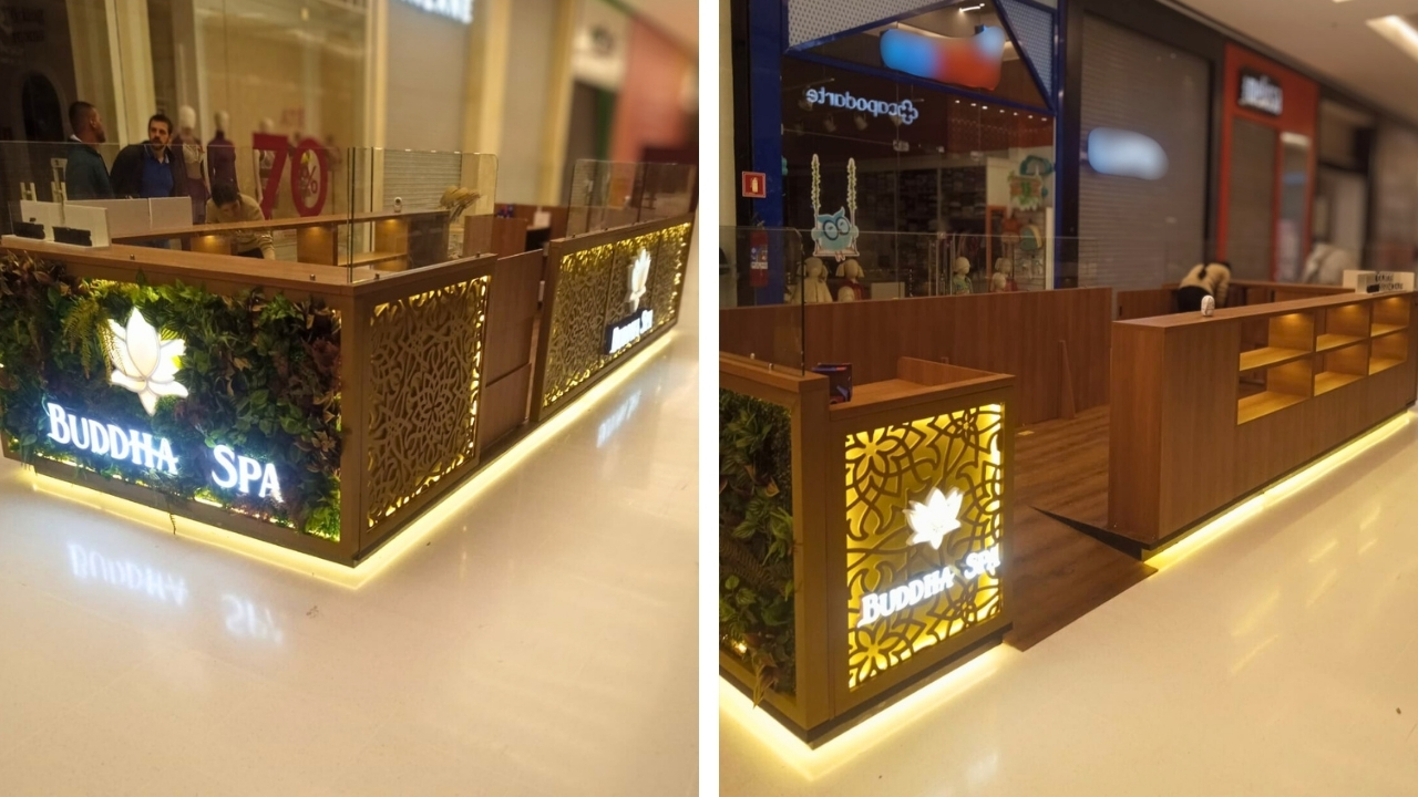 Montagem Quiosque Buddha Spa