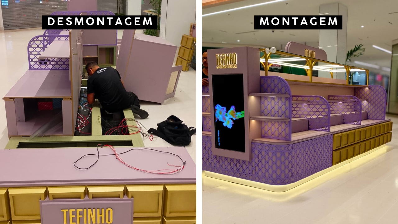 Desmontagem e Montagem Quiosque Tefinho