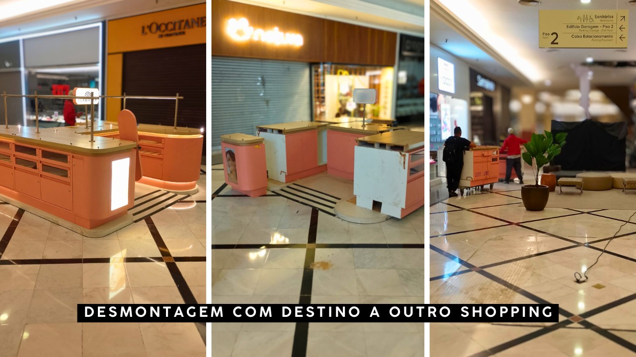 Desmontagem com destino a outro shopping